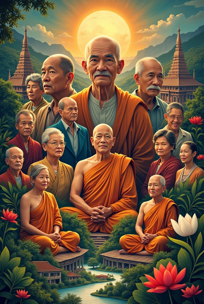 Poster that shows about faith, culture, and tradition of asian from south east asia