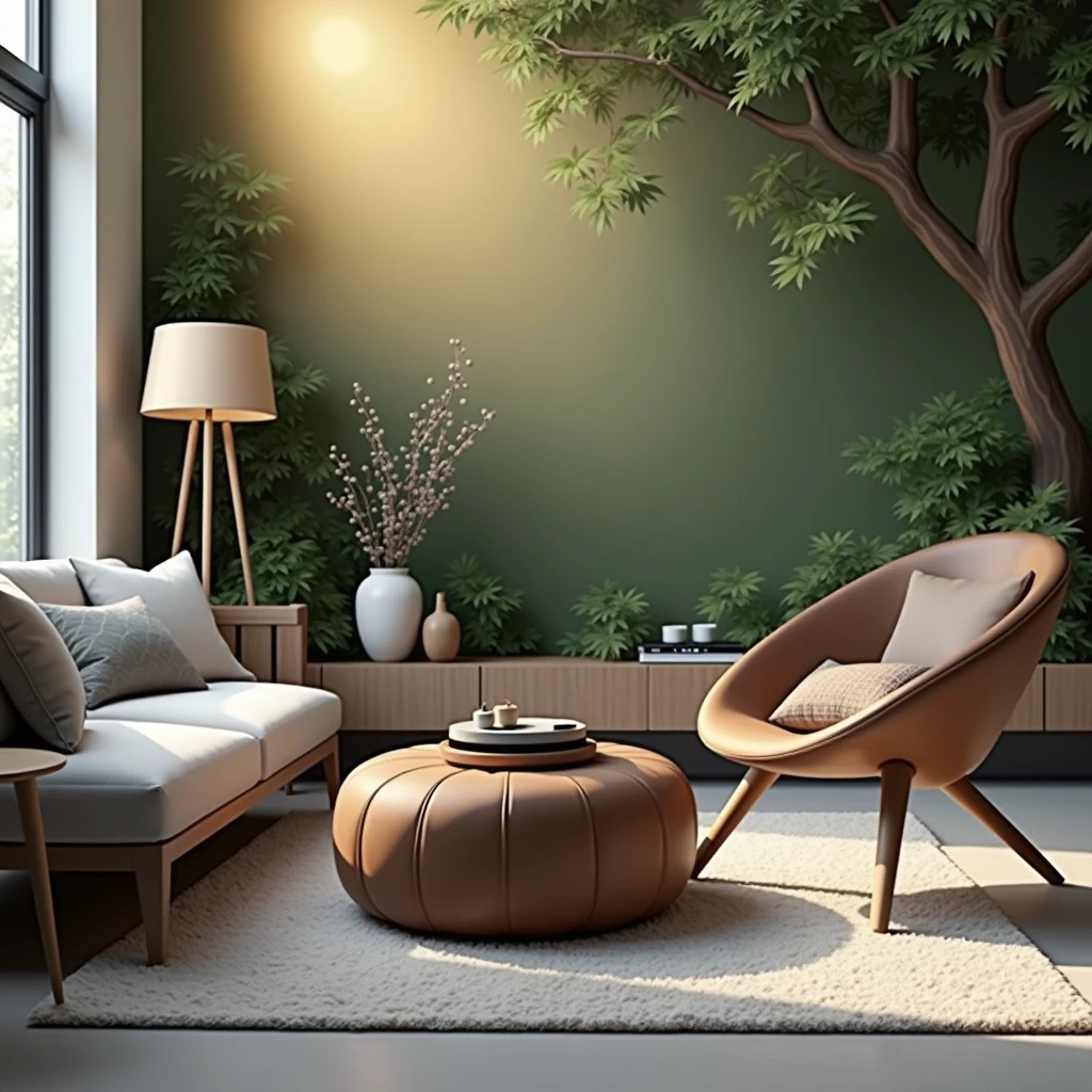 Change background to new background change with beautiful living room