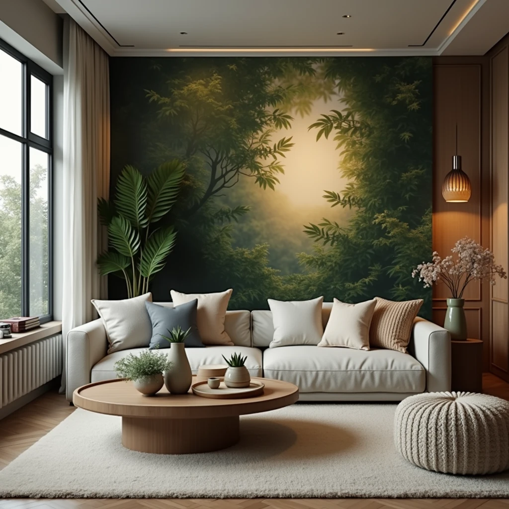 Change background to new background change with beautiful living room