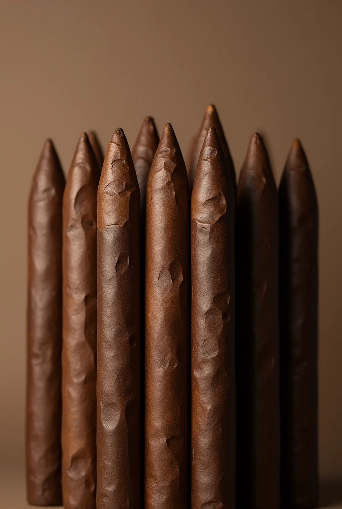 10 unbranded Cuban cigars from the front. Zoom in. More, more