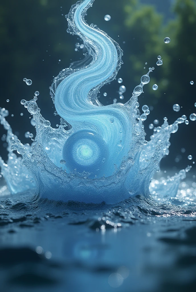 Thook written on water splash