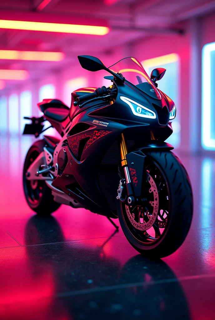 Super spender bike top model and black colour background nion colour High Resolution, 
