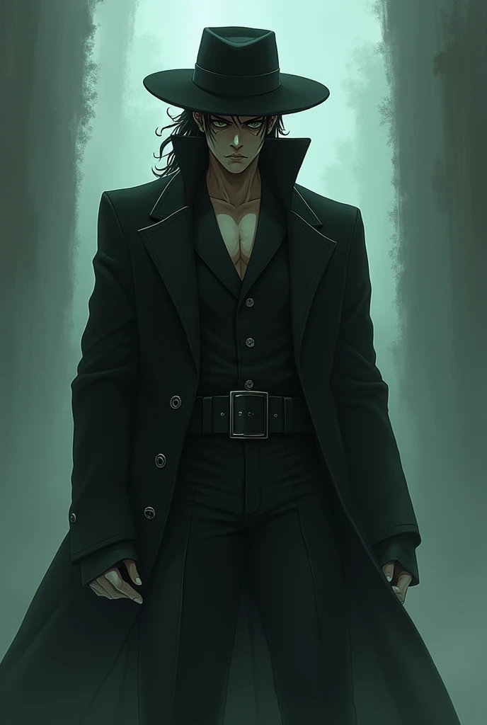 Jotaro Kujo part 3 in the cover of  ultraviolence Lana del Rey album cover 
