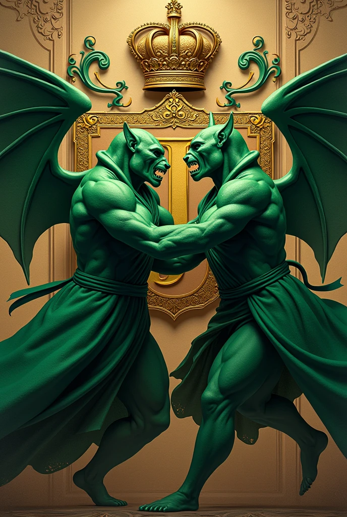 Green I and J, in a coat of arms , Brawl Stars 
