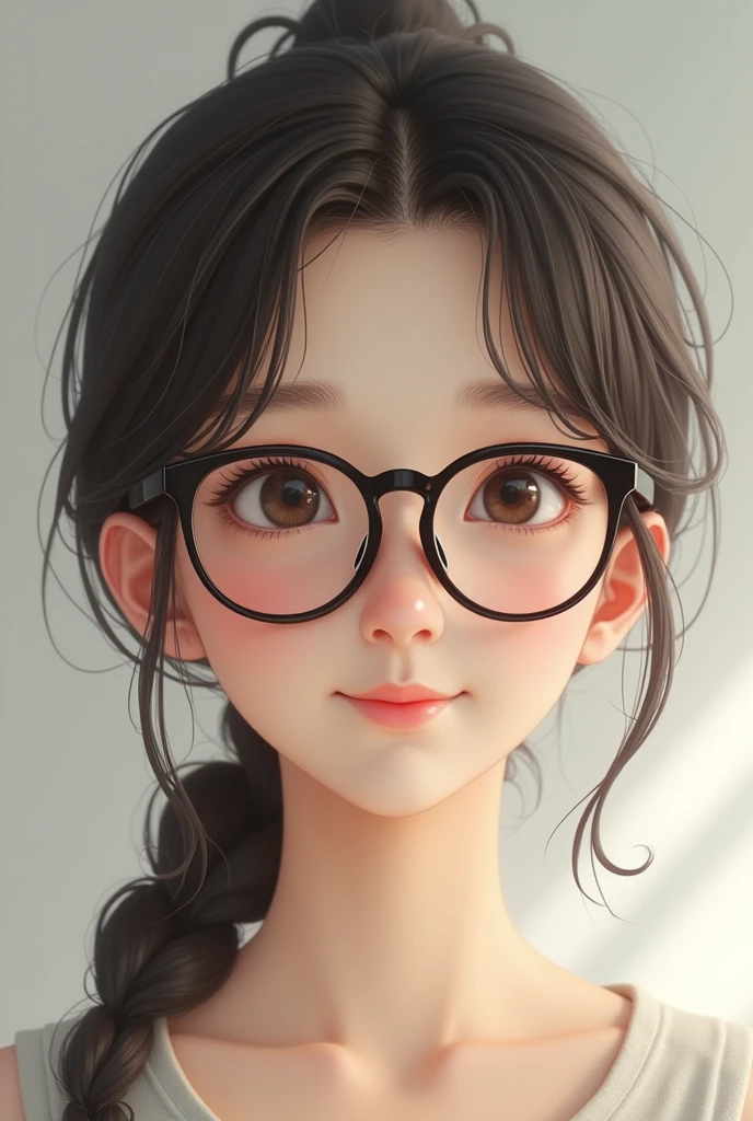 Girl wearing glasses