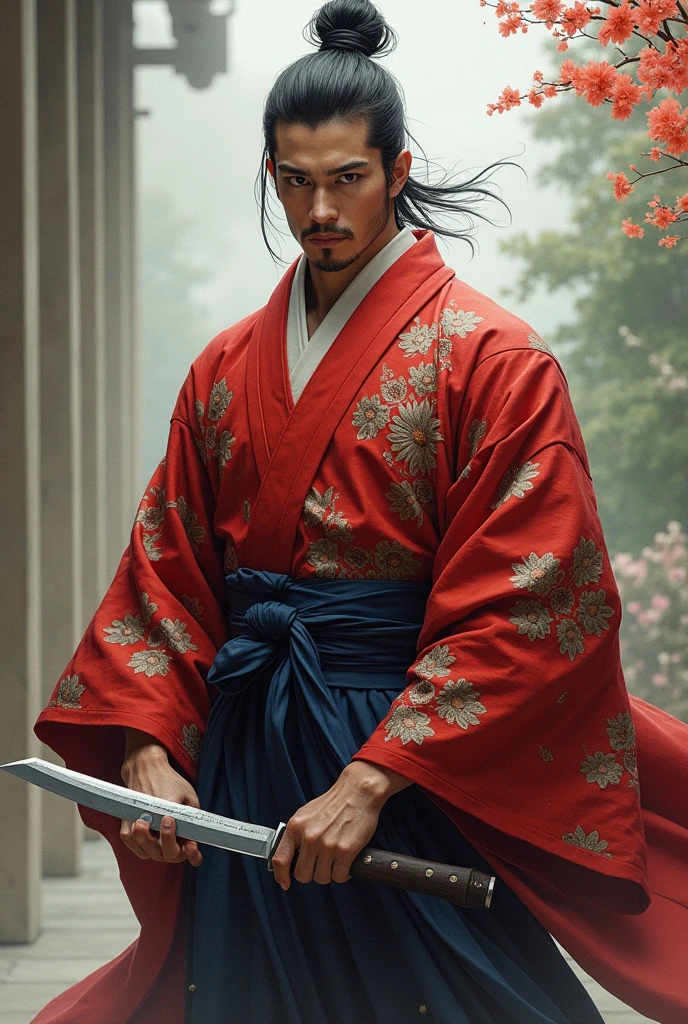 kimono、male、knife