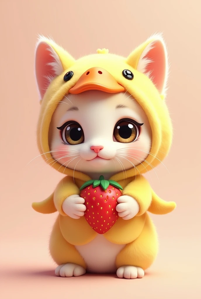 British Shorthair,Anime Touch,Baby rabbit,Rabbit in a duck costume、Strawberry Peel Costume