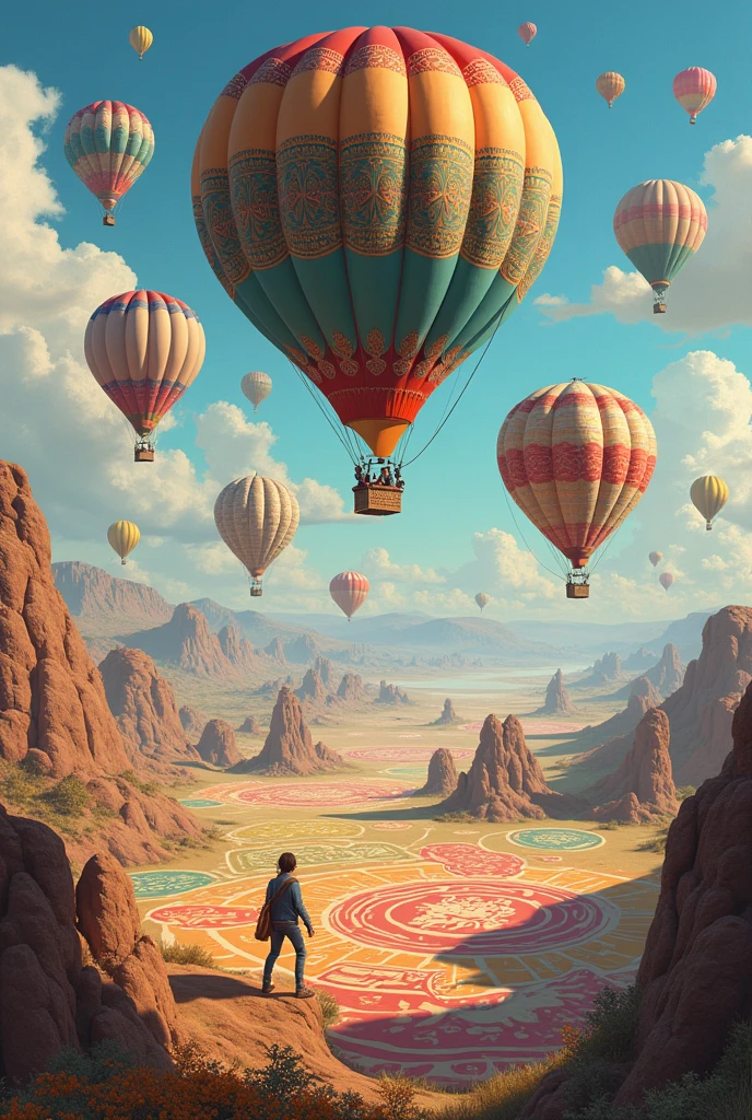 Hot air balloons where you can see geoglyphs