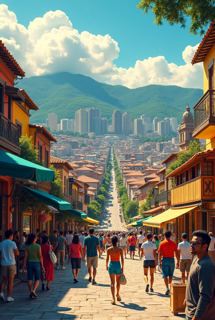 Can you generate an image or sculpture that represents what the city of Bogota is? 