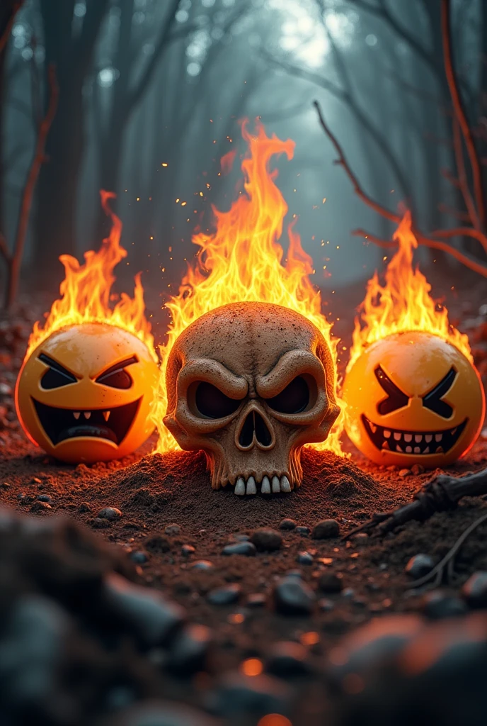 make those emoji’s together-poop emoji fire emoji skull emoji and angry emoji
