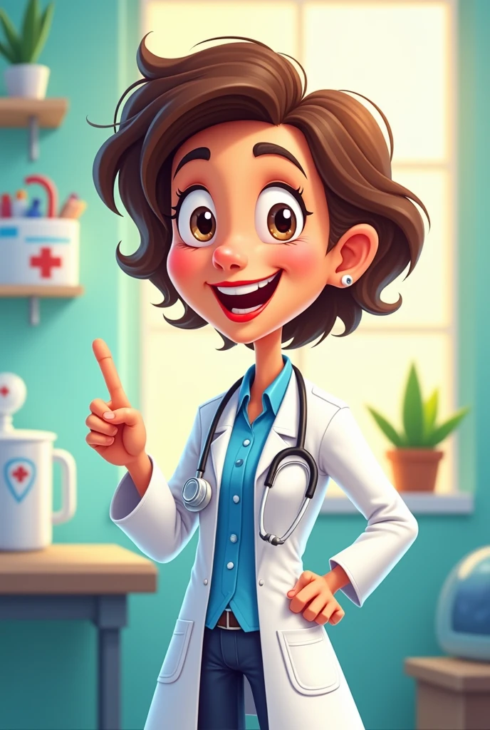 Doctor advice to take a spectacle cartoon photo