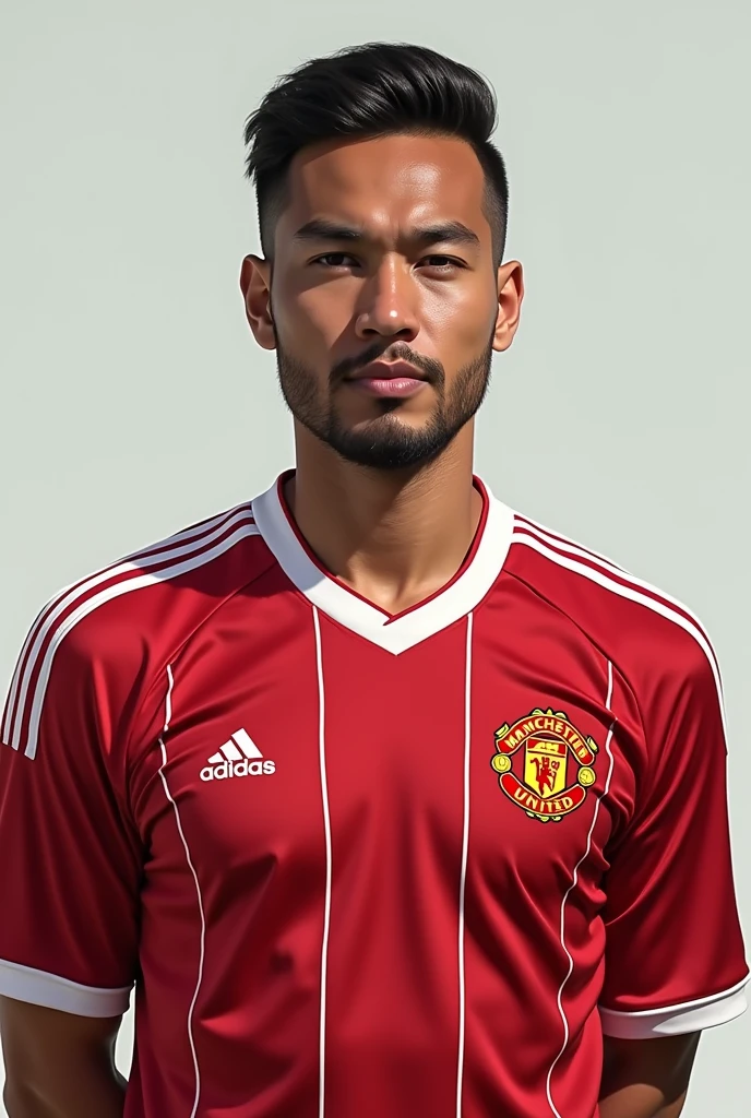 Raffi ahmad with jersey manchaster united