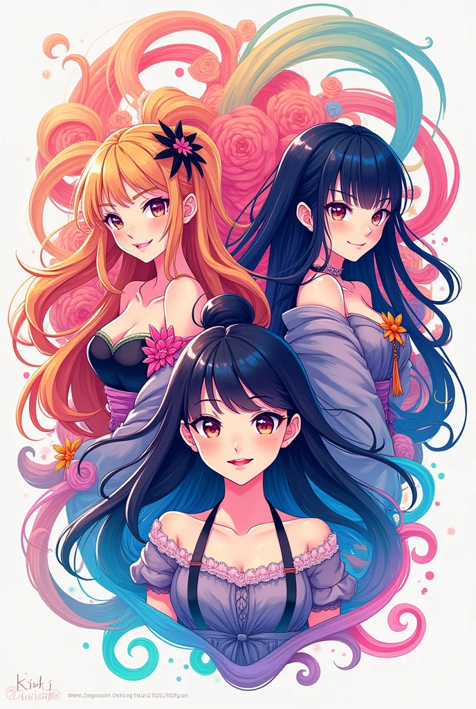 A logo for a 3-girl Japanese idol group called kuchisabishii 