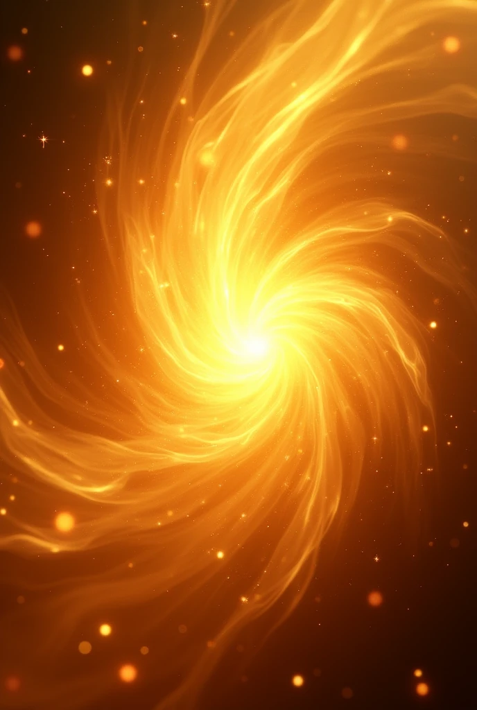 The aura takes on a predominantly golden coloration, with white and orange nuances. In the center of the flames, there is an intense and almost blinding brightness, like the core of a star.
Small particles of golden light float around the aura, like sparkling sparks, giving the impression that the flame is alive and pulsating.