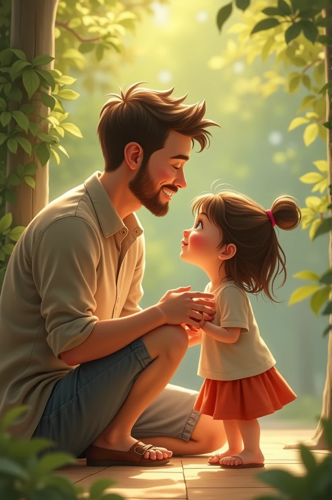 Men with his daughter