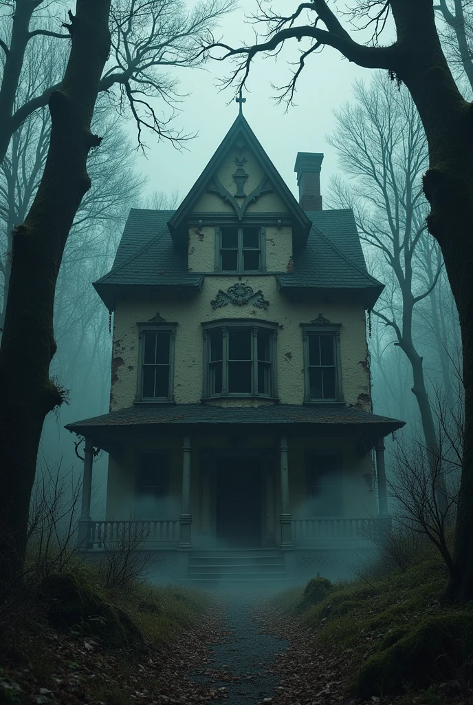 scary house on woods