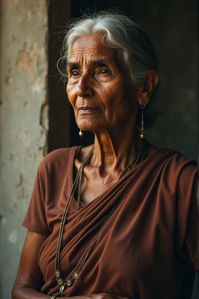 Perfect boobs of old indian lady