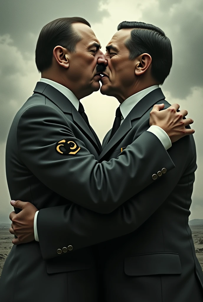 adolf hitler kissing bolsonaro