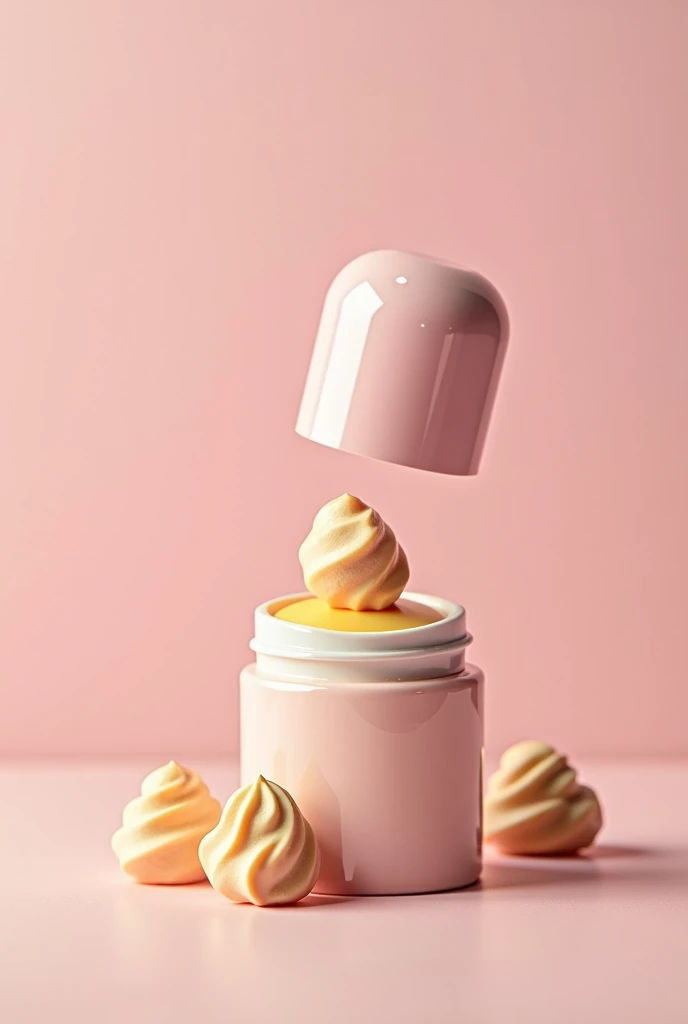 Cosmetics in the shape of pudding in a bottle、cute、Lip balm、package