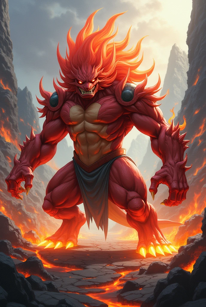 create a fire and fighting type pokemon
