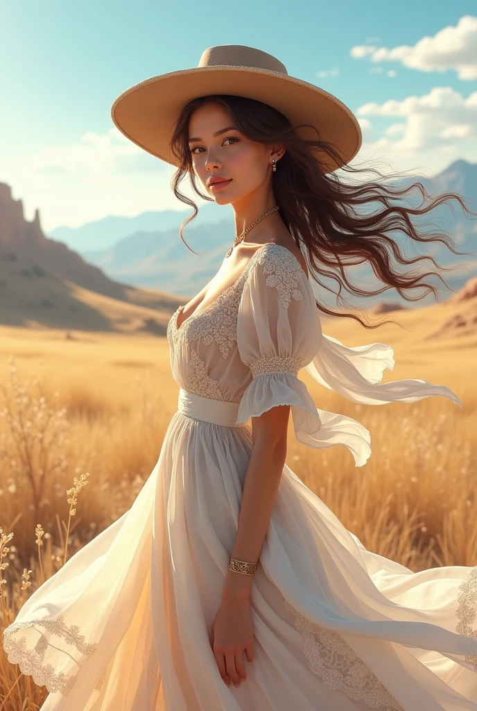 Girl in western dress