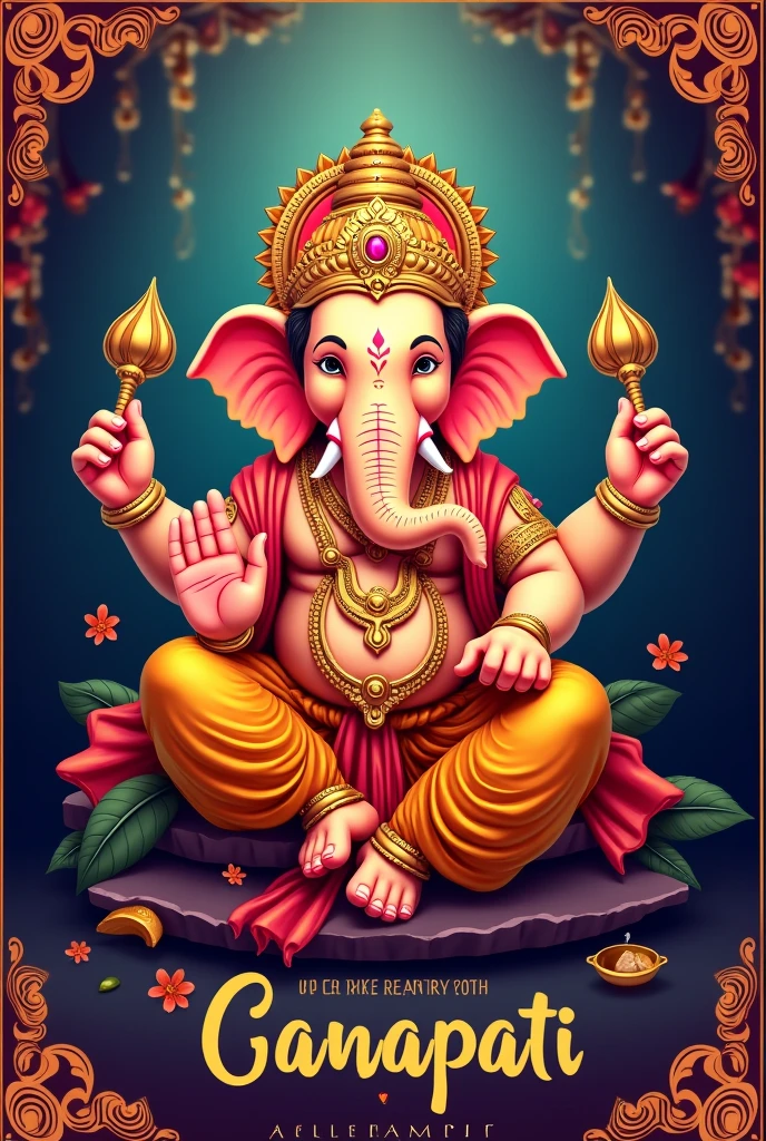 Generate an poster image for my agarbatti business for Ganpati festival with offers upto 40% . "Celebrate Ganpati festival with divine fragrance! Enjoy up to 40% off on our special agarbatti collection. Hurry, offer ends soon!" Use above words in an poster . & Write at the from 'Yeole Family'