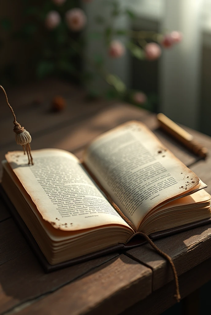 Keep an open diary on a table
