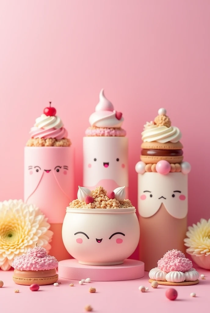 Cosmetics that look like sweets、Pudding、cookie、box