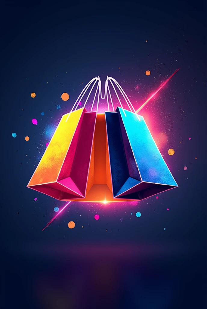 Create an online shopping logo that says Spending on the Net in Brazilian Portuguese exactly as it is written and with shopping bags and vibrant colors