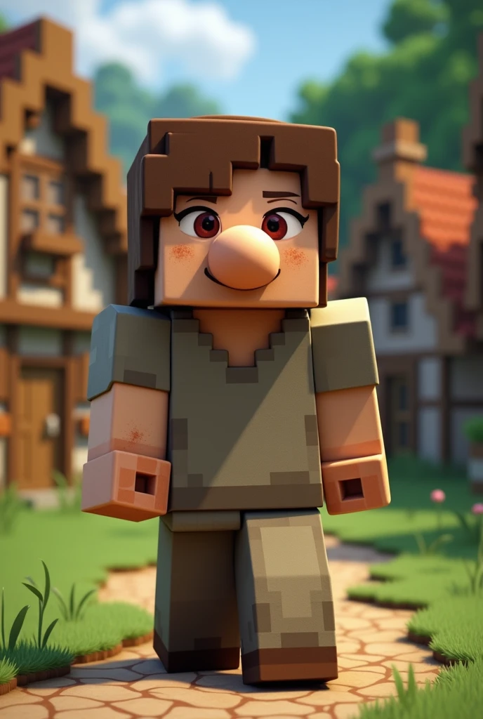 give me a minecraft villager named maxi (with her big nose)
