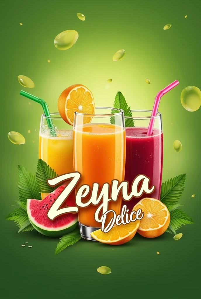 Juice sales logo with the name ZEYNA DELICE