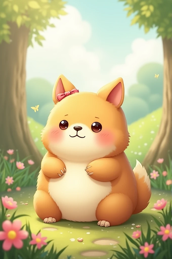 Create a cute chubby animal