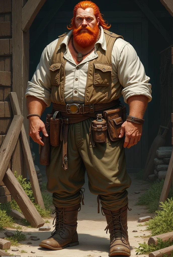 adult man, Red-Haired, Peasant