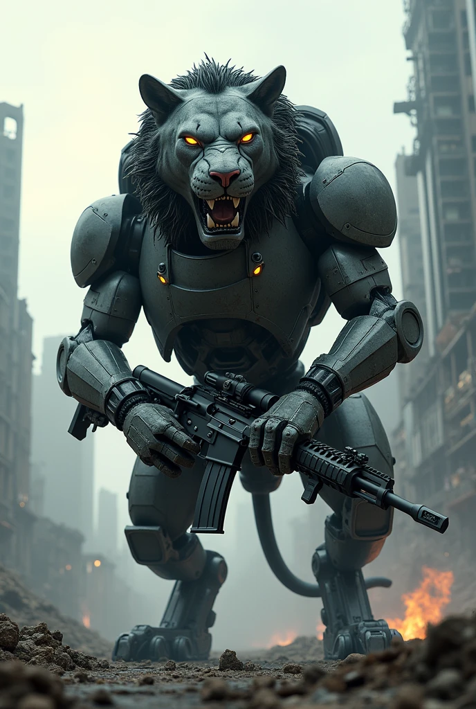 Robotic lion with m416
