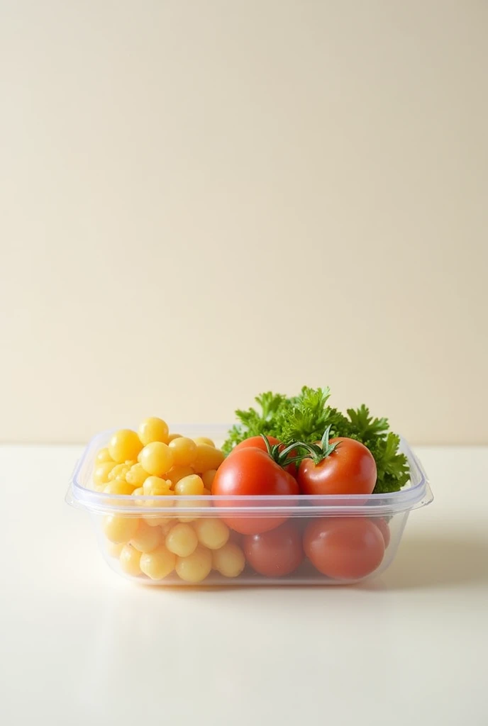 The lunch box is completely transparent.