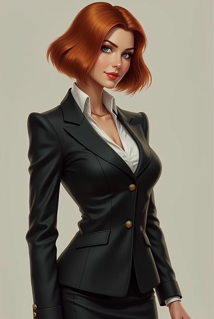 Vivienne is a tall, statuesque woman with striking features. Her auburn hair is usually styled in a sleek bob, and her green eyes are sharp and discerning. She dresses impeccably in tailored suits or elegant dresses, always projecting an air of sophistication and confidence. Her smile is warm, but there is a steely resolve behind it, a reminder that she is not to be underestimated.