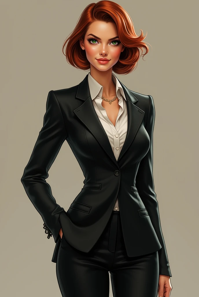Vivienne is a tall, statuesque woman with striking features. Her auburn hair is usually styled in a sleek bob, and her green eyes are sharp and discerning. She dresses impeccably in tailored suits or elegant dresses, always projecting an air of sophistication and confidence. Her smile is warm, but there is a steely resolve behind it, a reminder that she is not to be underestimated.
