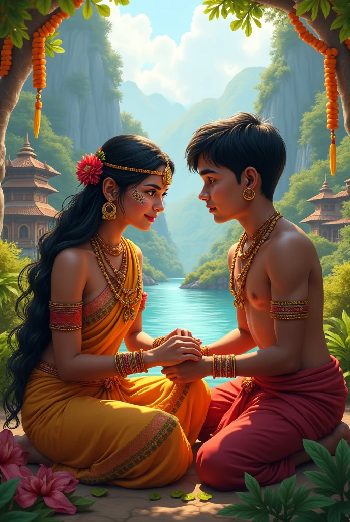 Tribal sister celebrating raksha Bandhan with brother