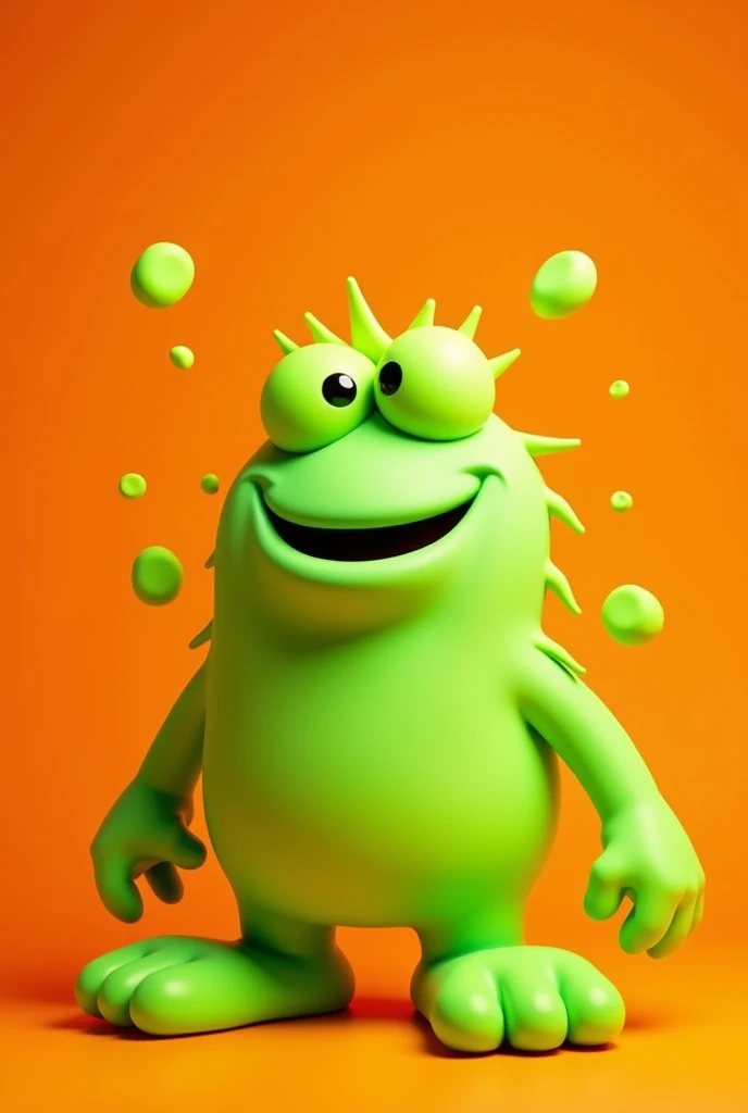 Create a neon green image should be orange and funny