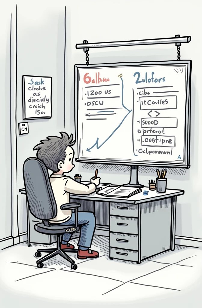 Generate a picture of the same style， tutoring，Cartoon style，In line with this，Draw a tutor boy working overtime