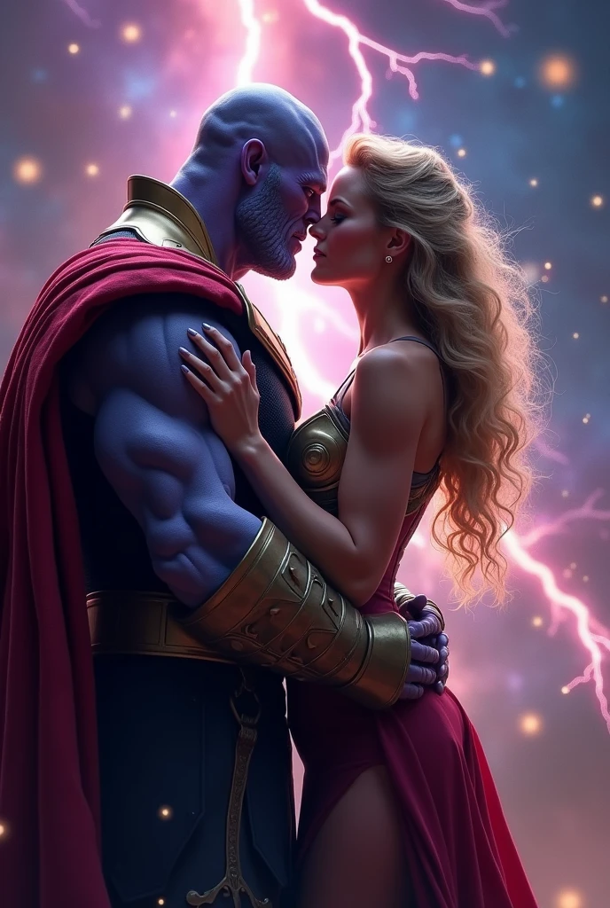 Thor and thanos kissing