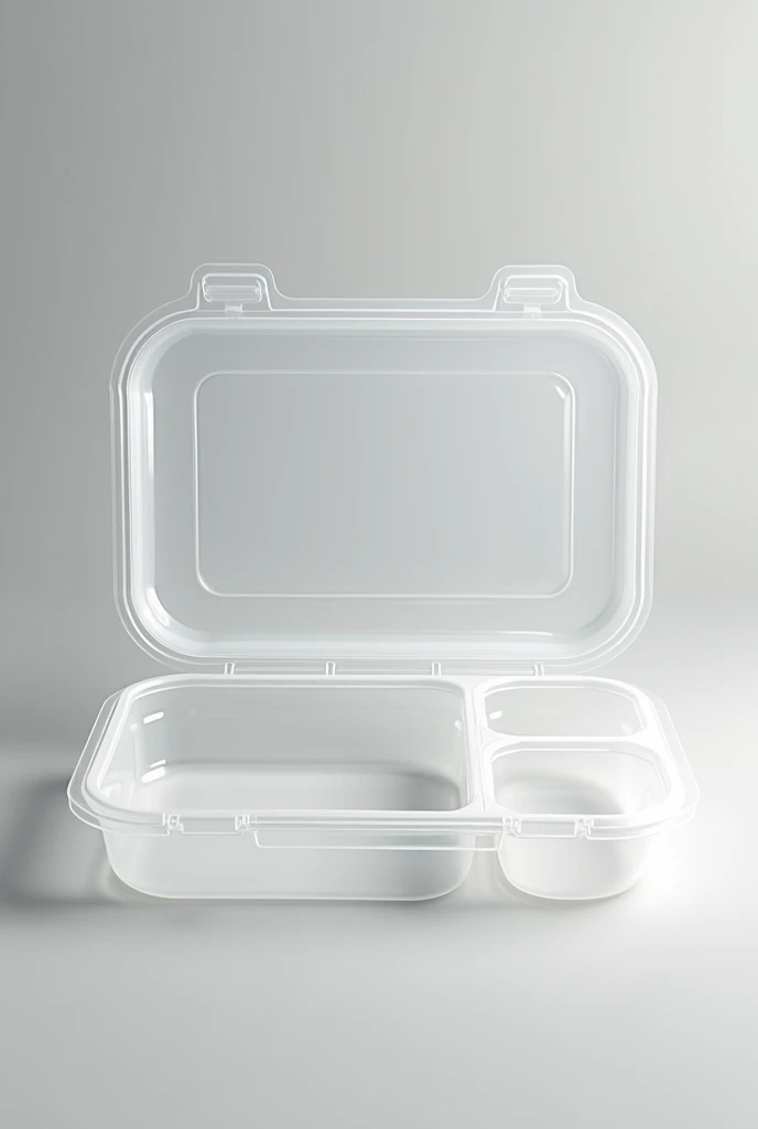 The whole box of transparent lunch boxes with 3 compartments is an empty box.