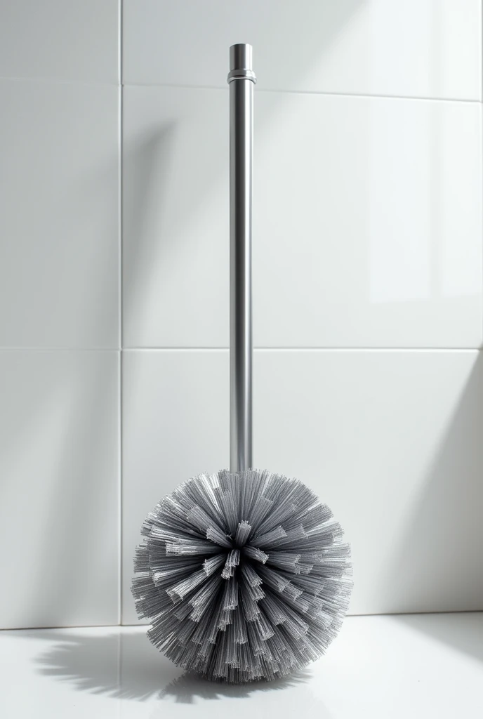 toilet brush with silver color strands