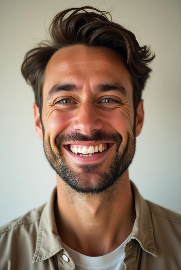A man smile