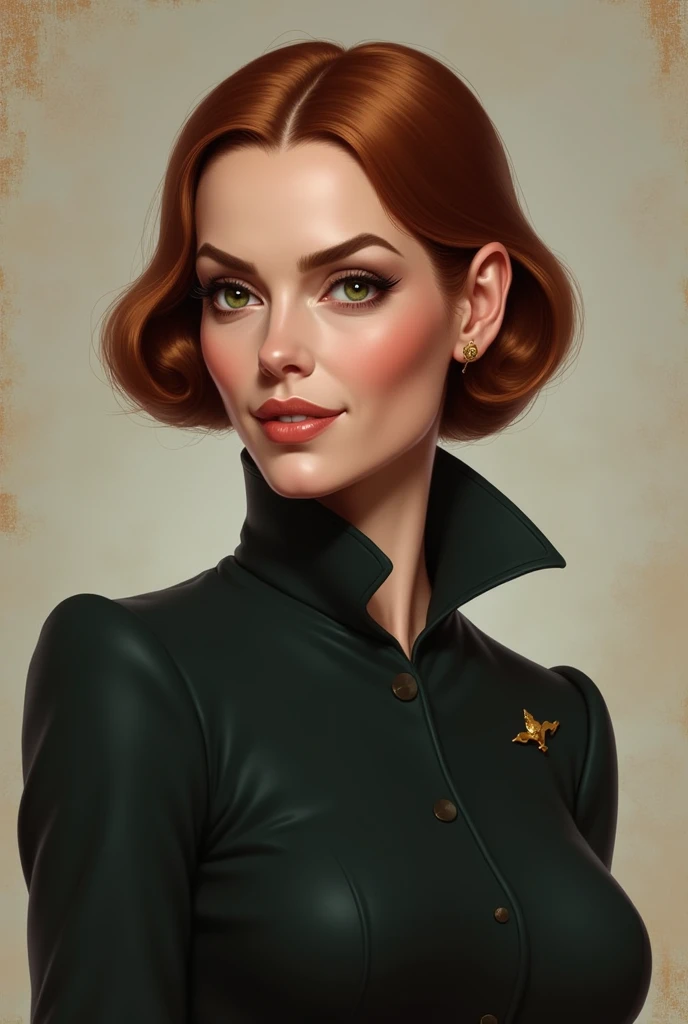 Lady Vivienne d’Aurelis is a tall, statuesque woman with striking features. Her auburn hair is usually styled in a sleek bob, and her green eyes are sharp and discerning. She dresses impeccably in tailored suits or elegant dresses, always projecting an air of sophistication and confidence. Her smile is warm, but there is a steely resolve behind it, a reminder that she is not to be underestimated.