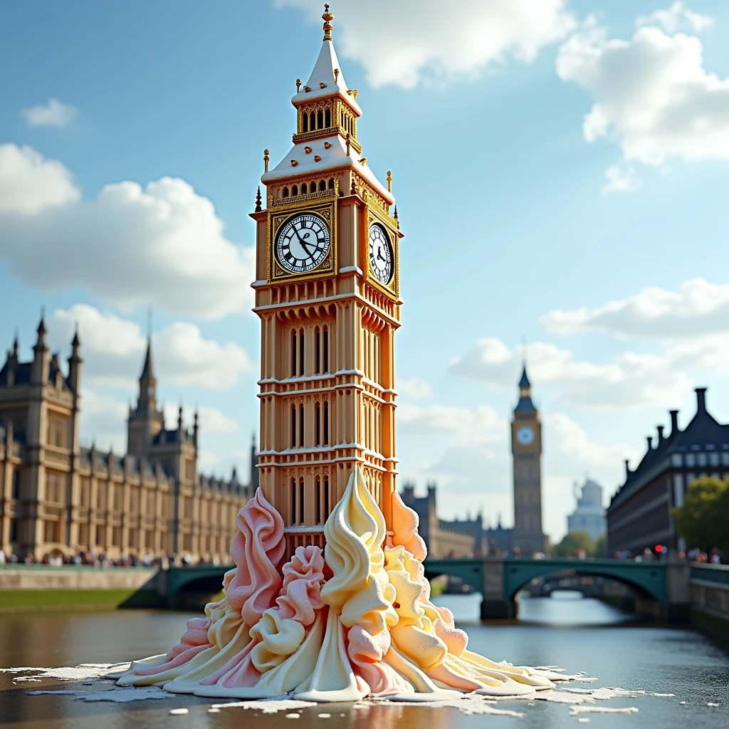 Imagine big ben as icecream