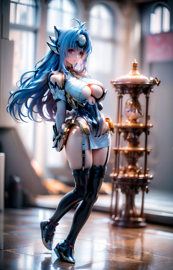 (masterpiece:1.2, Highest quality), (Realistic, photoRealistic:1.4), Beautiful illustrations, (Natural Side Lighting, Cinema Lighting), Looking at the audience, Upper Body, (Front view), 1 girl, Perfect Face, Symmetrical cute face, Glowing Skin, Baby Face, Long eyelashes, (Large Breasts), (Wide Hips),Beautiful Hair, Beautiful Face, Beautiful and beautiful eyes, Beautiful body, Beautiful breasts, Beautiful thighs, Beautiful legs, Beautiful fingers,(Beautiful views),(Cute Smile:1.2, Superior),Knee socks,Layered skirt,(Clothing Belt:1.5),((Sexy Bondage Cosplay:1.5)),Bikini Tops