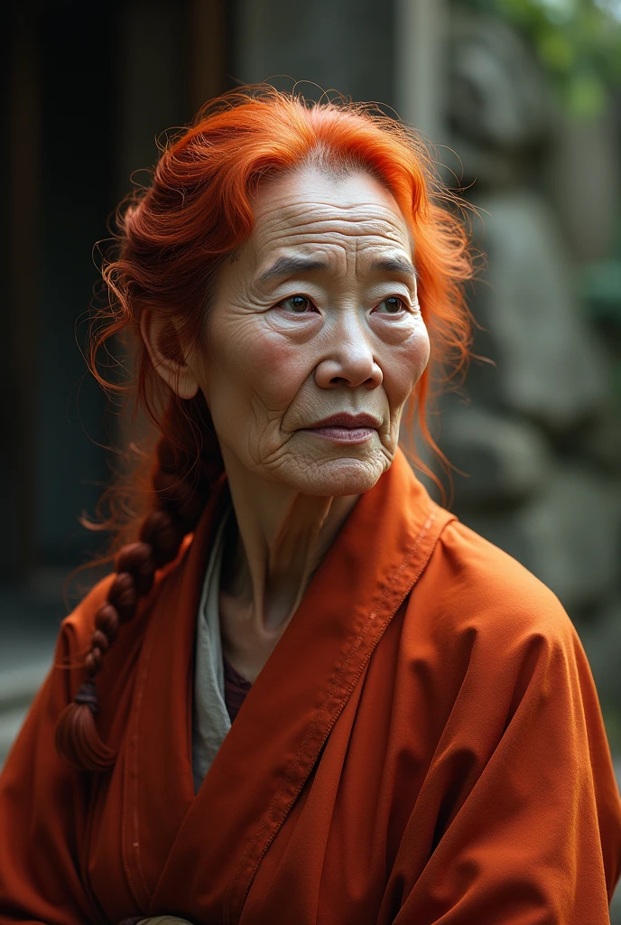 older woman, redheadwear, monge, Asian