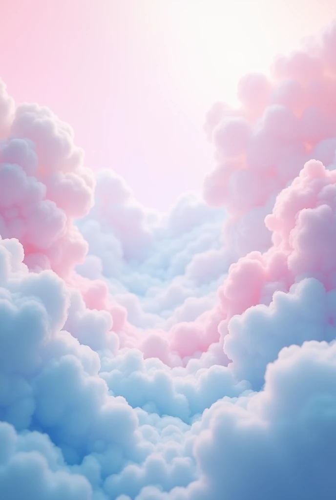 Magical dream cloud background, color pink and blue