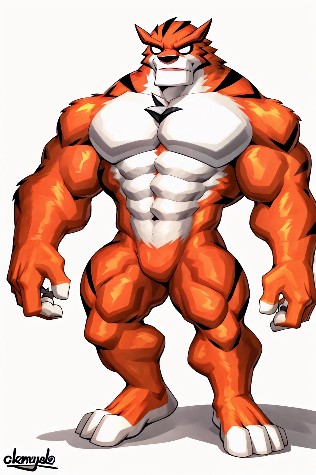 score_9, score_8_up, score_7_up, score_6_up, score_5_up, score_4_up,best quality,1boy,solo,muscular male,hi res,8k hd,looking at viewer,arms_raised,(by cartoon-network,by kamyuelo:1.5),masterpiece,best quality,(rath_(ben_10),orange skins):0.9,solo,hi res,8k hd,((nudiest:1.7)),green eyes,(((no pupils:1.7))),full body shot,((show legs&feet)),white background,(((rugged body,wide_chest,wide_abs,wide_legs,wide_feet,big muscular,better eyes,better pupils))),standing,confident dramatic muscle-man posing